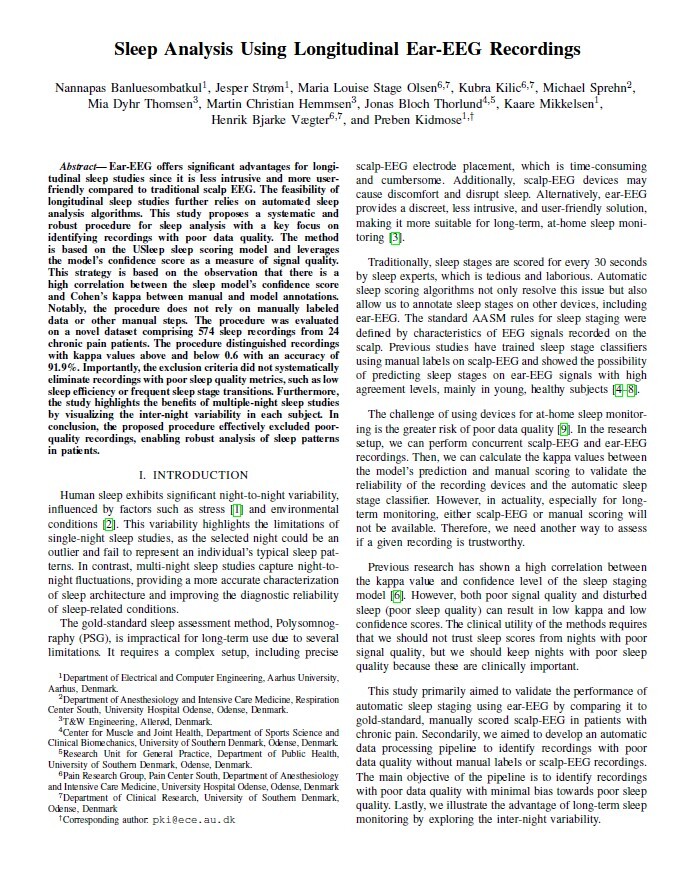 Sleep analysis pdf